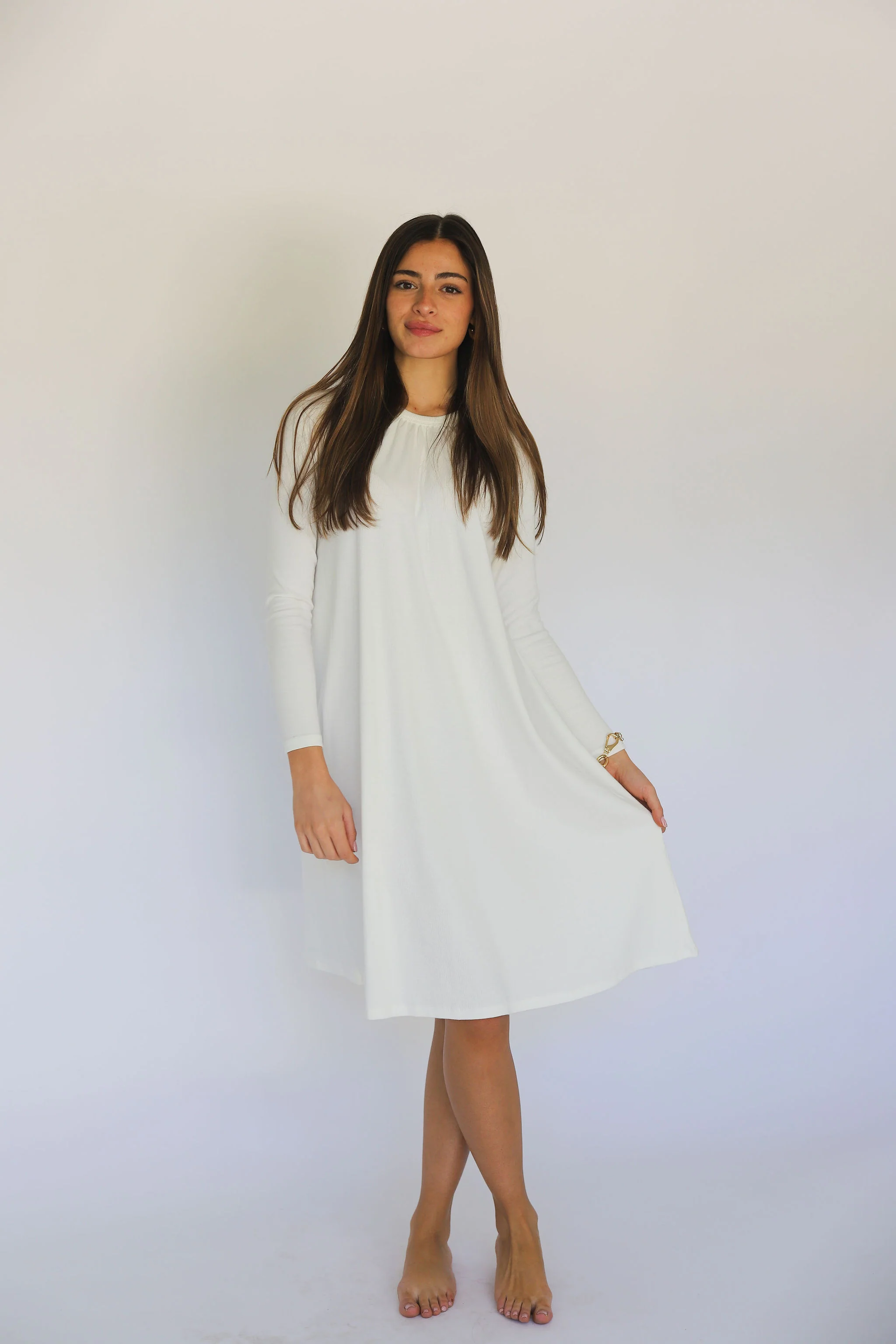 Ana Ribbed Dress (Short)